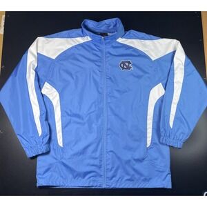 UNC North Carolina Tarheels Mens ZipUp Windbreaker Jacket Size Large Lightweight
